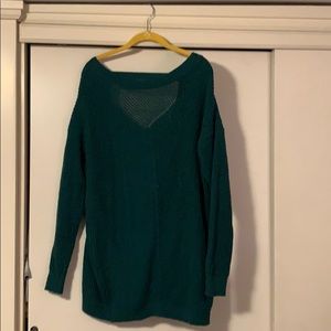 Open back long sweater